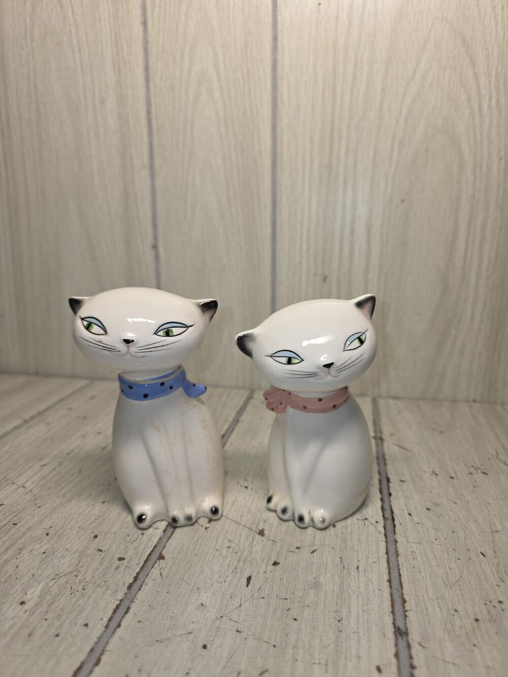 Vintage 1958 Holt Howard Cozy Kitten Cat Salt & Pepper Shakers MCM 5.25” READ